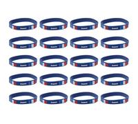 Homoyoyo 20 Pièces Bracelet en Silicone Drapeau Français, Polyvalent et Confortable, Journées de Match Déplacements Quotidiens, Ne Raye Pas la Peau Vêtements