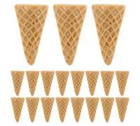 Homoyoyo 20 Pièces Breloques en Résine Forme Cornet de Glace Orange, Accessoires DIY Faciles à Installer Ranger pour Loisirs Créatifs et Fabrication Artisanale