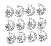 Homoyoyo 20 pièces Breloques Lune Soleil Alliage Pendentifs Ronds Durables pour Bijoux DIY Accessoires pour Collier Bracelet Boucles Oreilles Cadeau Créatif