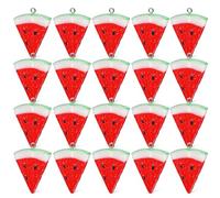 Homoyoyo 20 pièces Breloques Mini Pastèque Résine Tranches Simulées Résistantes Pendentifs pour Création Bijoux Accessoires DIY Décoratifs