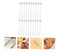 Homoyoyo 20 pièces Brochettes Barbecue Acier Inoxydable Réutilisables avec Poignée Ergonomique Antibrûlure pour Cuisson Extérieure