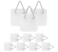 Homoyoyo 20 Pièces Crochets Adhésifs Invisibles, pour Tableaux Support Mural, pour Petite Assiette, Plastique Blanc, sans Perçage, pour Assiettes en Céramique Verticales, Salon et Galerie