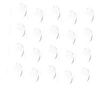 Homoyoyo 20 pièces Disques Ronds Acrylique Transparent avec Ébauches Porte-clés pour DIY Loisirs Créatifs Accessoires Clé Acrylique Vierges pour Fabrication Bijoux et Décoration