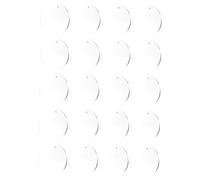 Homoyoyo 20 pièces Disques Ronds Acryliques Transparents avec Pièces Vierges pour Porte-clés DIY Surface Lisse et Bords Arrondis Accessoires Décoration Artisanale