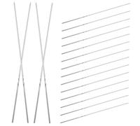 Homoyoyo 20 Pièces Lot Brochettes Barbecue Acier Inoxydable Plat Piques Métal Antidérapants pour Viande et Légumes Ustensiles Réutilisables pour Grillades Fête des Pères