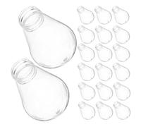 Homoyoyo 20 Pièces Lot de 20 Caches-ampoules Transparents E27 en Plastique Résistant Haute Température, Forme Poire 45x66 Mm, Housses Légères pour Abat-jour Portable, Protection pour