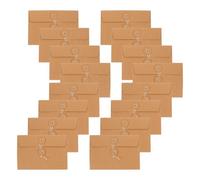 Homoyoyo 20 pièces Lot de Enveloppes Kraft Vintage pour Rangement Administratif Organiseurs de Documents et Cartes Pochette Multifonctionnelle pour Bureau et École