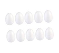 Homoyoyo 20 Pièces Lot de Œufs Mousse à Peindre pour DIY Décor de Pâques Œufs Solides Blancs pour Artisanat Familial et Activités