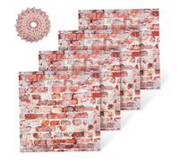 Homoyoyo 20 Pièces Mini House Wallpaper Retro Style Peel and Stick Dollhouse Wall Paper for Living Bedroom Study Decoration