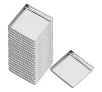 Homoyoyo 20 Pièces Pans Métalliques Carrés pour Blush et Fard à Paupières Paniers Cosmétiques Recharges DIY Acier Résistant Palette Vide Compatible Mix Pigments Rouge à Lèvres