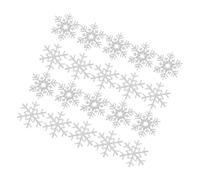 Homoyoyo 20 pièces Patches Tissu à Coudre Flocon de Argenté Motifs Appliques DIY pour Vêtements et Accessoires Matériaux Faciles à Couper pour Création de Bijoux et Décoration Hiver
