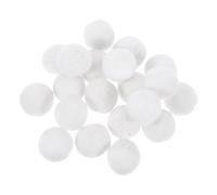 Homoyoyo 20 Pièces pelote de Laine Boules Faites à la Main Ornements de Balle fabriquer des Boules à Pompons balles enveloppées de Tissu Billes de Laine Mousse Blanche