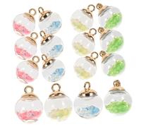 Homoyoyo 20 Pièces Pendentifs Boule Verre Coloré Lumineux Accessoires Décoratifs DIY Perles Résistantes et Transparentes pour Chaînes à Tirer Pendentifs Durables et Élégants