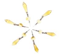 Homoyoyo 20 pièces Pendentifs Cristal Octogonaux Jaune pour Lustres DIY Décoration Suspendue Perles Verre Transparent Éclatant pour Plafonniers Rideaux et Artisanat