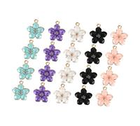 Homoyoyo 20 pièces Pendentifs Fleurs Cerisier Émaillés Or pour Bijoux DIY Bracelets Colliers Boucles Doreilles Artisanales
