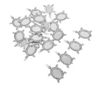 Homoyoyo 20 Pièces Pendentifs Tortue Alliage Rétro Supports Cabochons pour Création Bijoux Charmes Animaux Marins Vintage pour Colliers Bracelets et Boucles Oreilles DIY