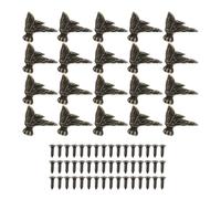 Homoyoyo 20 Pièces Pieds de Boîte à Bijoux en Bois Coins Métalliques Rétro pour Coffrets, Meubles et Boîtes Décoratives, Adaptés aux Créations en Bois Teinté et Vieilli