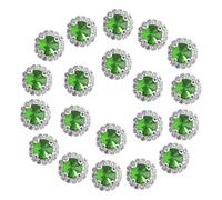 Homoyoyo 20 pièces Strass à Dos Plat Vert Foncé Décoratifs Faux Diamants Ronds pour Créations DIY Confettis de Table et Embellissements Bijoux pour Mariage et Fêtes