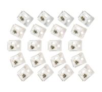 Homoyoyo 20 Pièces Support de Fixation Design Minimaliste en Plastique et Métal Installation Sécurisée et Facile pour Tringle à Rideau 6mm pour Rénovation et Études