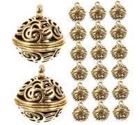 Homoyoyo 20 pièces Vintage Alloy Bells Antique Style Hanging Charms For DIY Crafts Christmas Wreath Tree Decorations And Party Props