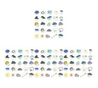 Homoyoyo 200 Pièces Autocollants Graffiti Météo Autocollant Symbole Météo Autocollants Météo Pour Enfants De Flacon D'Eau De Téléphone De Téléphone