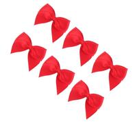 Homoyoyo 200 pièces Lot de Nœuds Ruban Satin Rouge pour Accessoires Vêtements DIY Décoration Headdress et Fleurs Textiles