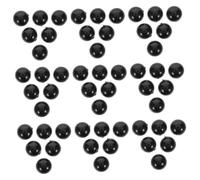 Homoyoyo 200 Pièces Yeux Plats Noirs Demi-Ronds pour Poupées Artisanales Yeux Boutons pour Amigurumi Peluches et Scrapbooking Accessoires Durables pour Créations DIY