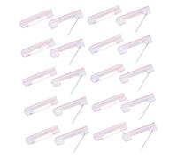 Homoyoyo 200pièces Supports pour Épinglettes Plastique Porte-badge Adhésif pour Uniformes et Événements Kit de Badges Polyvalents