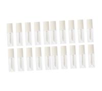 Homoyoyo 20pièces Tubes Pour Gloss à Flacons Rechargeables Pour Maquillage Contenants Pour Gloss Huile à Et Cosmétiques Avec Couvercles Blancs