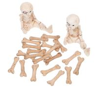 Homoyoyo 22pièces Mini Os de Squelette Lot de Faux Os Accessoires Décoration Maison Hantée Halloween Extérieur Intérieur Jouets Figurines DIY