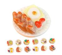 Homoyoyo 24 Mini Aliments Factices en Résine Décoration pour Maison de Poupée Assortiment Style Varié Accessoire Miniature Ludique pour Jeu de Rôle et Décoration Style