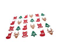 Homoyoyo 24 Pièces Autocollants Chiffres de Noël Feutre Stickers Adhésifs pour Calendrier de Décorations pour Sacs et Pochettes Motifs Festifs pour Enveloppes et Scrapbooking