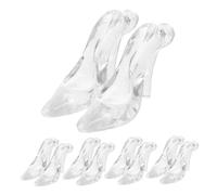 Homoyoyo 24 Pièces Pendentifs Chaussures à Talons Hauts Transparents Acrylique pour Décorations de Sapin de Noël Ornement Suspendu pour Fête Shower et DIY Créatif