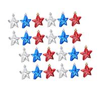 Homoyoyo 24pièces Étoile Américaine Décorative Pendentif Étoile Pour Sapin De Noël Décoration Suspendue Unique Accessoire Décoratif à Cinq Branches