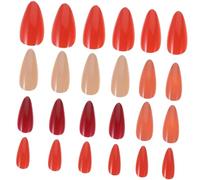 Homoyoyo 24pièces Faux Ongles à Coller pour Femmes et Filles Lot de Design Simple et Minimaliste Adaptés à Toutes Occasions