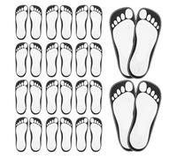 Homoyoyo 25 Paires Autocollants Pieds Bronzés par Pulvérisation Jetables, Couvre-pieds de Bronzage Antidérapants, Blanc, Carton Noir et Blanc, Hygiéniques, Bronzage Uniforme, Salon