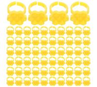 Homoyoyo 250 Pièces Hexagon Lash Glue Cups Eyelash Extension Ring Cups With Grid For Precise Adhesive Control And Fast Drying Portable Mini Holder For Professional Lash Artists