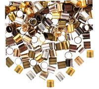 Homoyoyo 2500 pièces Perles Tube à Écraser Mix Couleurs pour Création Bijoux DIY Spacer Beads pour Bracelets Colliers et Artisanat
