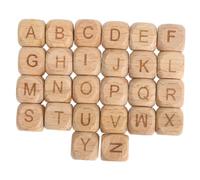 Homoyoyo 260 Pièces Perles Carrées Hêtre Lettres Alphabet Perles à Enfiler pour Bijoux DIY Colliers et Bracelets Sécurisées pour Garçon Fille et Artisanales