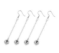 Homoyoyo 2paires Boucles Oreilles Boule Disco à Facettes Pour Femme Ornements Pendants Avec Miroir Bijoux Années