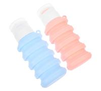 Homoyoyo 2pcs Flacons Souple de Voyage 90ml Contenants de Voyage Rechargeables Étanches Couvercle à Bascule pour Déplacements et Randonnée