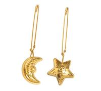 Homoyoyo 2Pcs Infuseurs à Thé En Acier Inoxydable En Forme D'Étoile Et De Lune Avec Poignée - Passoires à Thé En Maille Fines Pour Une Infusion Maison
