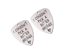 Homoyoyo 2Pcs Médiators En Titane Pour Guitare Électrique - Accessoires Musical En - Idéal Pour Frère Musicien Durable Et Élégant