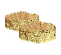 Homoyoyo 2pièces Bandes à Paillettes Élastiques pour Femme Lot de Brillantes et Antidérapantes Adaptées au Sport aux Activités Physiques