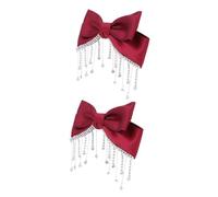 Homoyoyo 2Pièces Barrette à Cheveux Arc Pince à Cheveux Délicate Design National Accessoire Chic Pour Coiffure Féminine