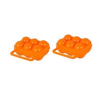 Homoyoyo 2pièces Boîte à Œufs Portable Organisateur De Rangement Extérieur Étui De Transport Anti-fragile Pour Camping Et Pique- Couleur Orange