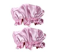 Homoyoyo 2pièces Bonnet De Nuit Pour Garçon Fille Élastique Protection Capillaire Lot Pour Maison Voyages Rose