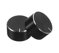 Homoyoyo 2pièces Bouton De Potentiomètre Rotatif Métal Noir Molette De Réglage Précise Pour Contrôle Luminosité Poignée Et Facile à Utiliser Pour Variateur d Éclairage