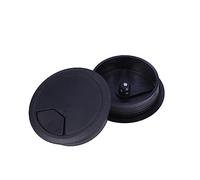 Homoyoyo 2pièces Cache Câble De Bureau Plastique Rond Couverture De Trou pour Câbles Accessoire De Mobilier Noir pour Gestion Domicile Et Au Bureau