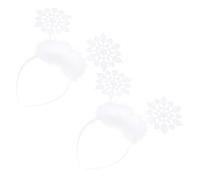 Homoyoyo 2pièces Cerceau De Fête Flocon De Serre-tête De Noël Lot De Accessoires Pour Cheveux De Noël Articles De Bal Masqué